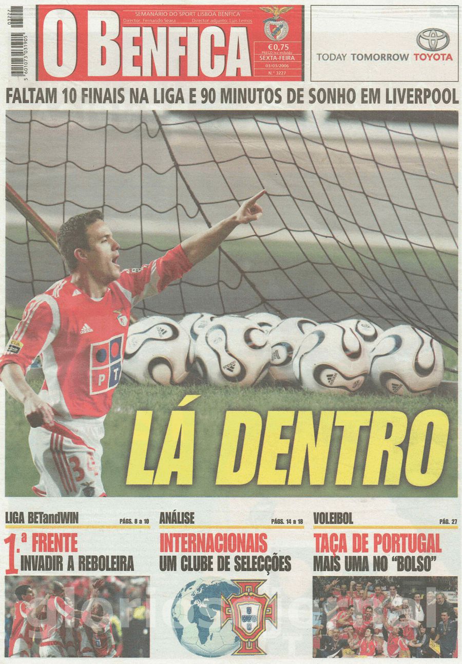 jornal o benfica 3227 2006-03-03